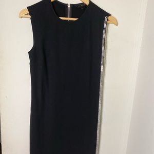 Ted Baker London Womens Dress Black Cocktail Double Layer Embellished Size 1